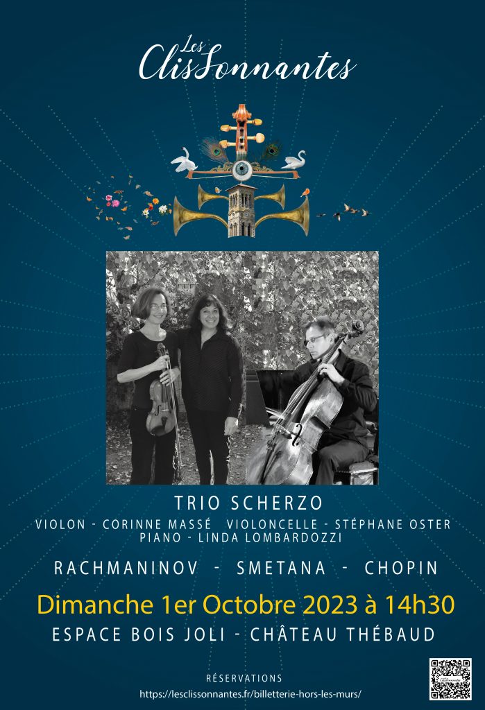 Affiche Trio Scherzo concert de Château Thébaud